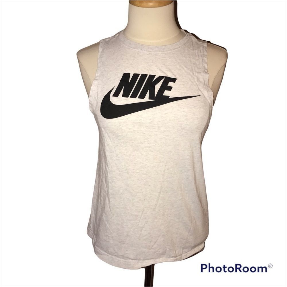 NIKE THE NIKE TEE gray large swoosh size s small black Nike symbol comfy